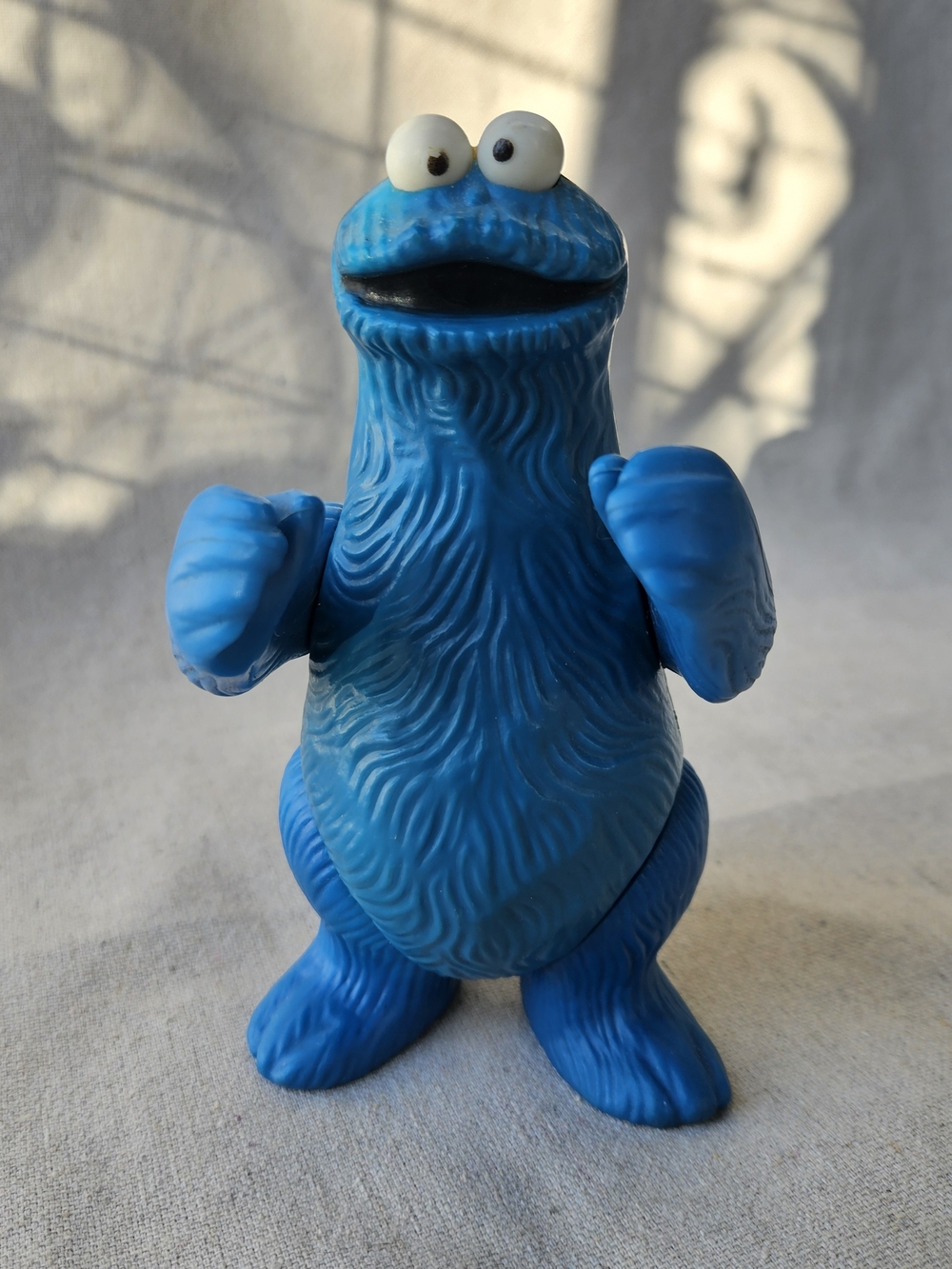 Vintage 1980 Cookie Monster Figure – Sesame Street Collectible Toy – 6" Tall
